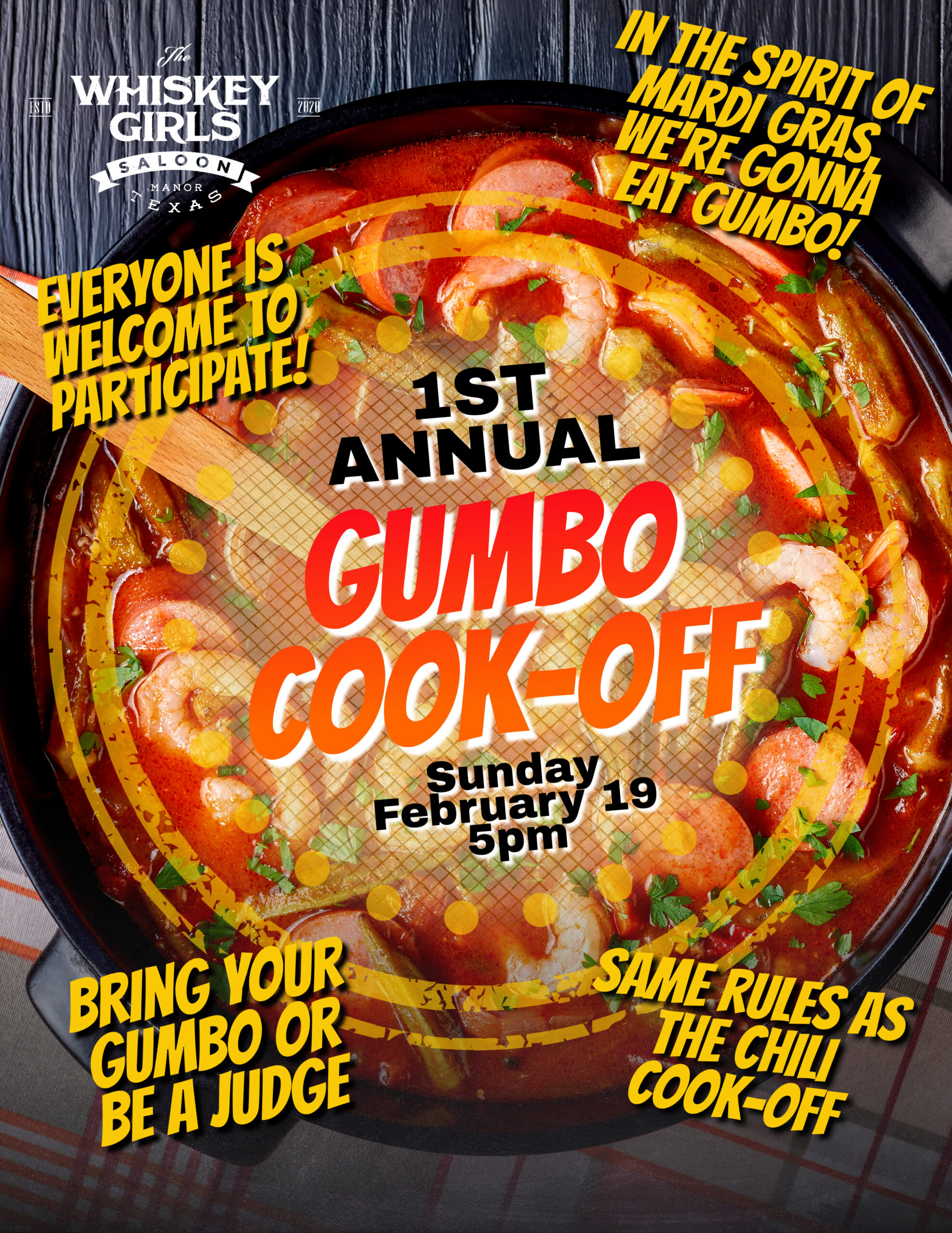 GUMBO COOKOFF The Whiskey Girls Saloon